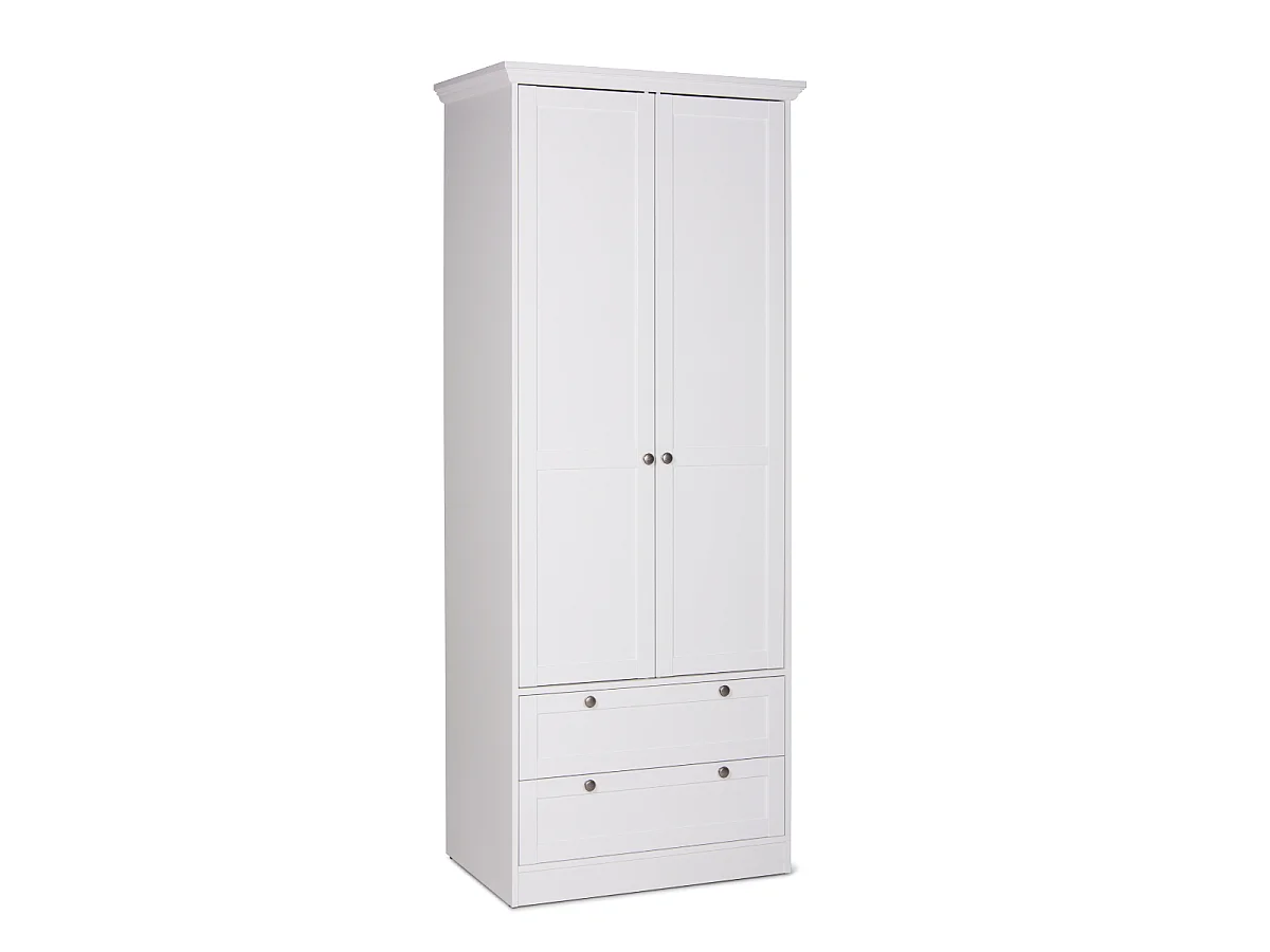 Szafa z 2 drzwiami i 2 szufladami H80 cm - LANDWOOD