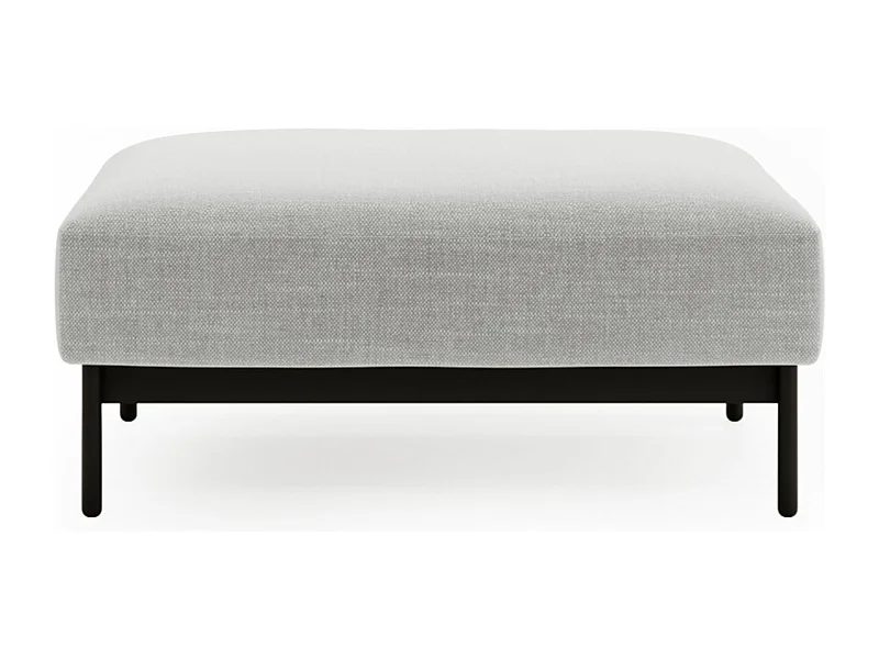 Polsterhocker, hellgrau, 100 x 87 cm - SOLIANERO