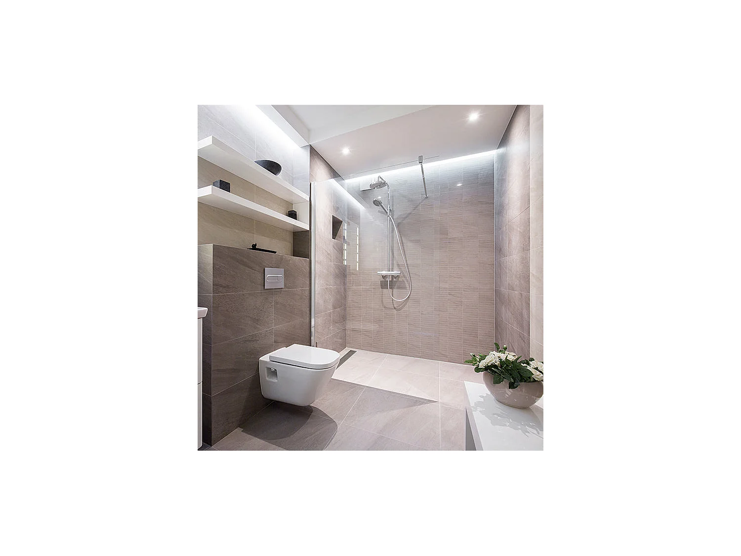 Piatto doccia da piastrellare MONOBOARD 1 pendenza con membrana impermeabile e scarico ultrapiatto 90 x 140 cm