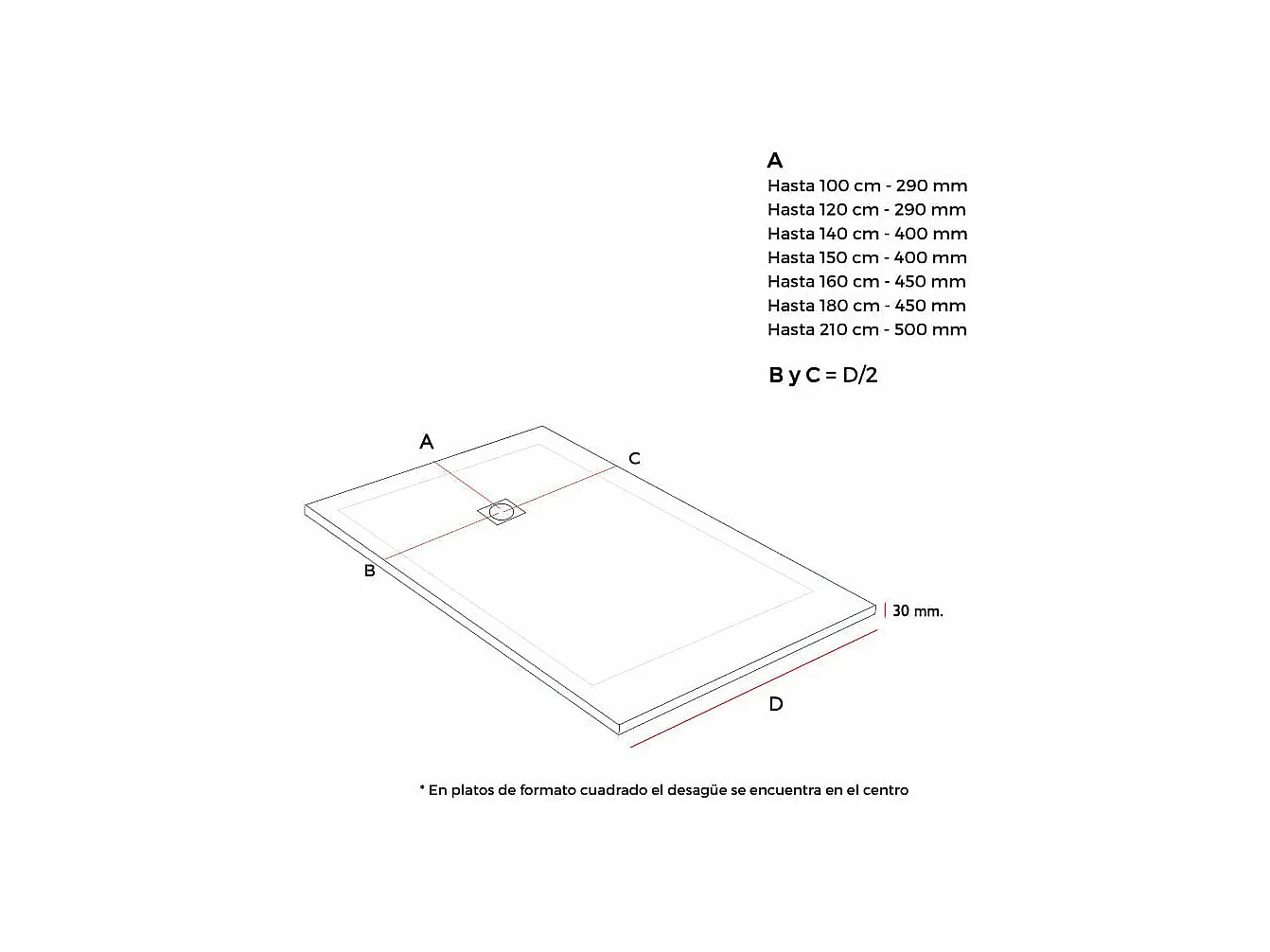 Mineralguss-Duschwanne extra flach ONDA Schieferoptik SAND 80x130 cm