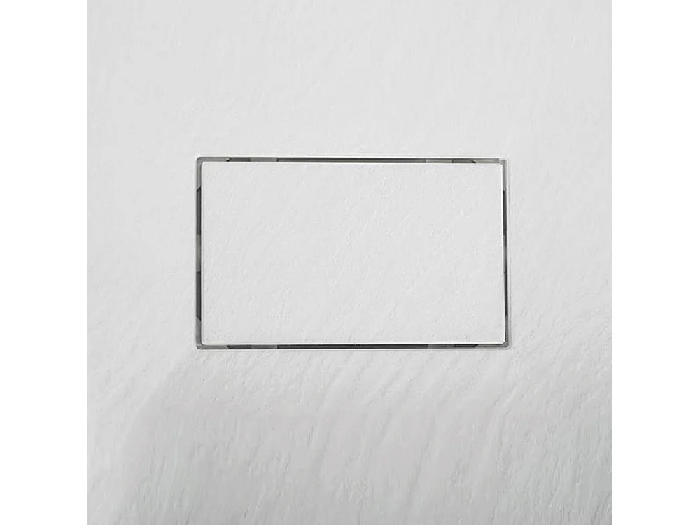 Receveur de douche 90 x 120 cm extra plat blanc PIATTO en SoliCast® surface ardoisée
