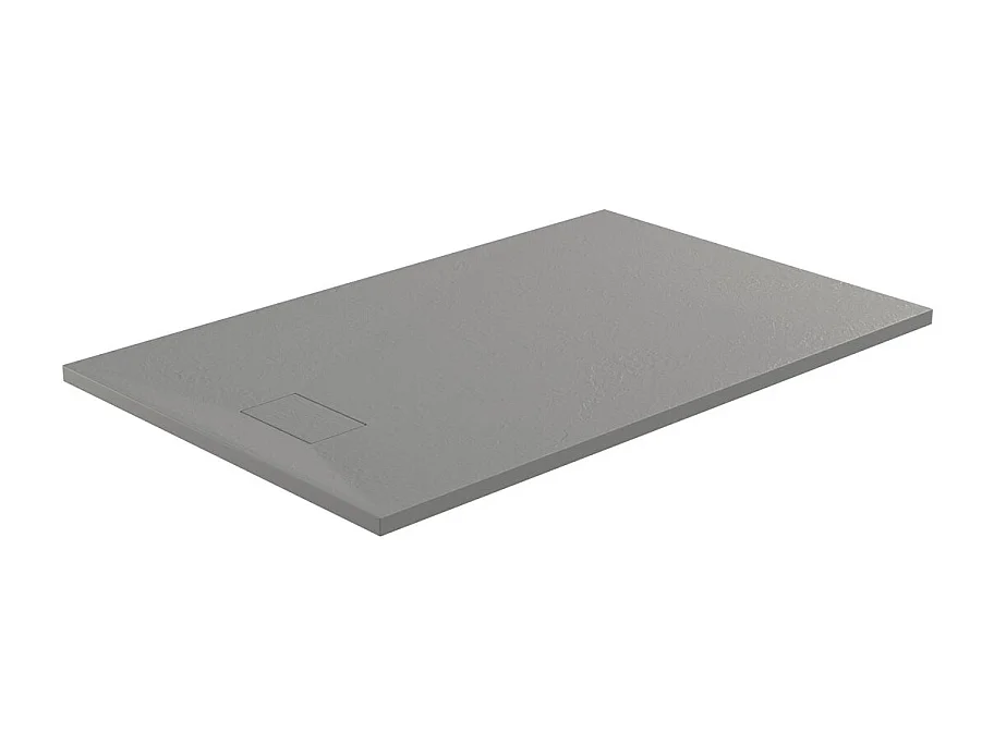Receveur de douche 90 x 140 cm extra plat PIATTO en SoliCast® surface ardoisée gris