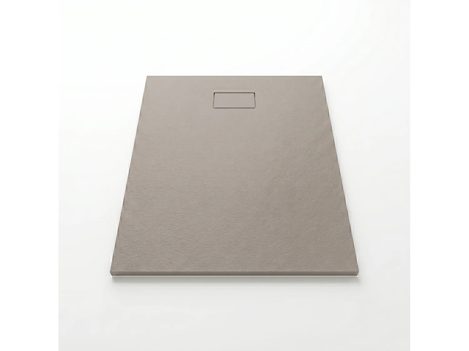 Receveur de douche 90 x 140 cm extra plat gris PIATTO en SoliCast® surface ardoisée