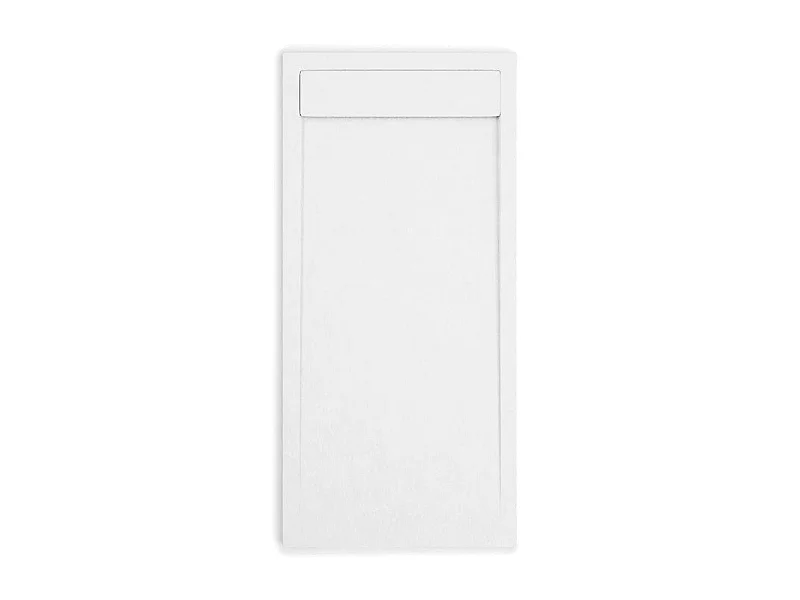 Piatto doccia ultrasottile 80 x 110 cm QUERA in resina finitura ardesia bianco
