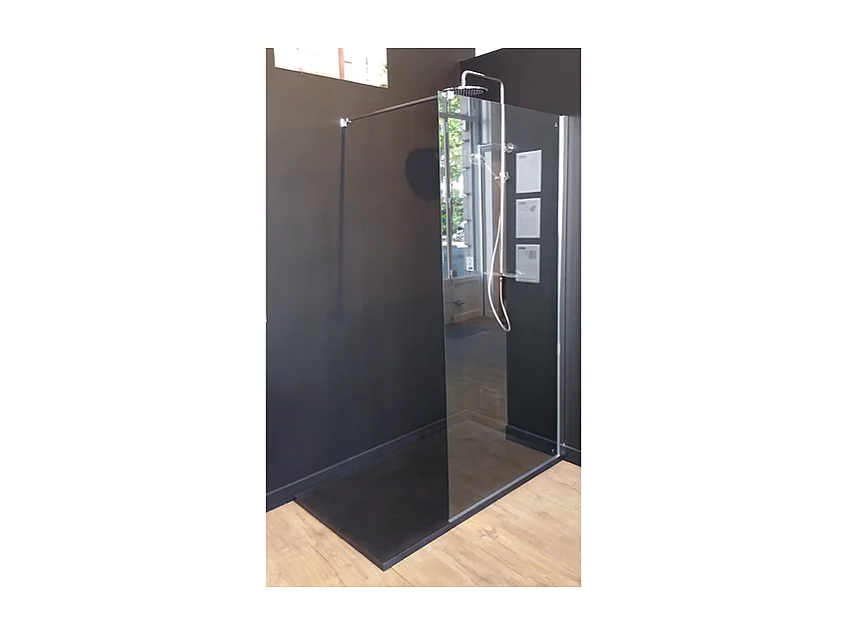 Piatto doccia ultrasottile 80 x 80 cm PIATTO in SoliCast® finitura ardesia nero