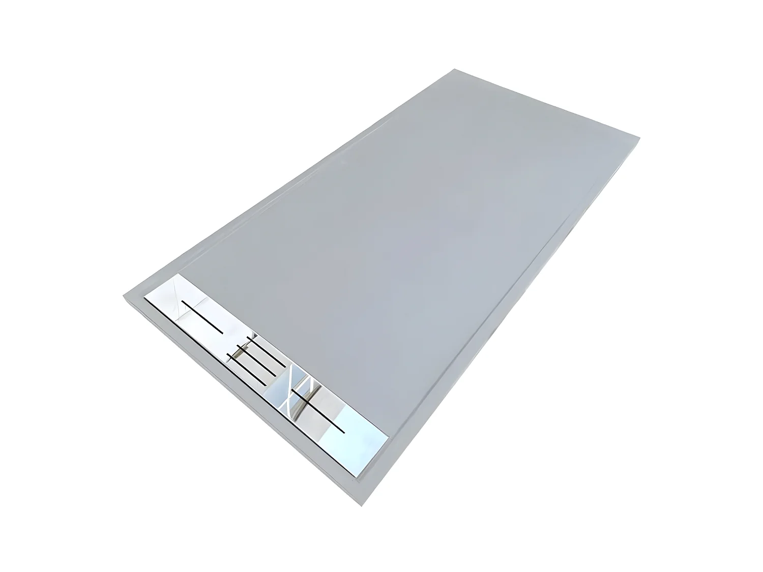 Piatto doccia ultrasottile 80 x 120 cm LUCIA in SoliCast® finitura ardesia grigio