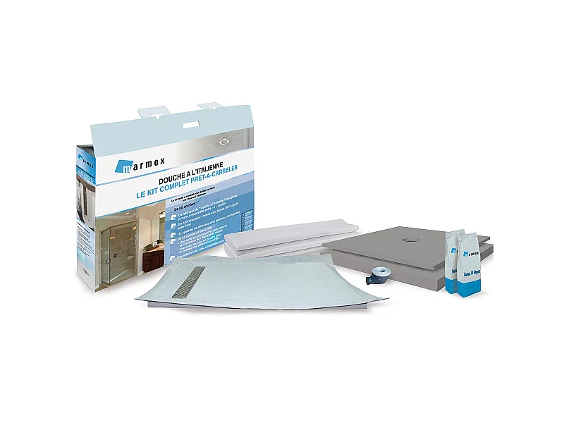 Duschwannensystem für geflieste Duschböden LINEBOARD 120 x 120 cm