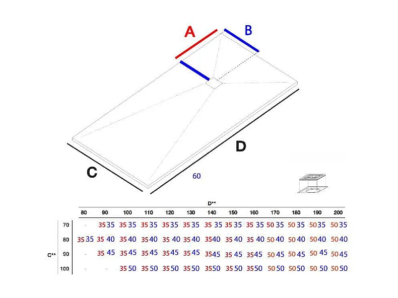 Plato de ducha resina FUSION CENIZA  70x140cm