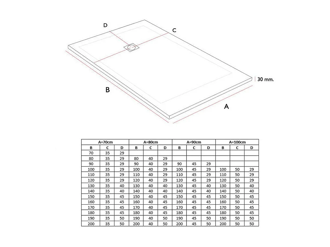 Mineralguss-Duschwanne extra flach ONDA Schieferoptik WEIß 80x170 cm  Ablaufschutz in Chrom