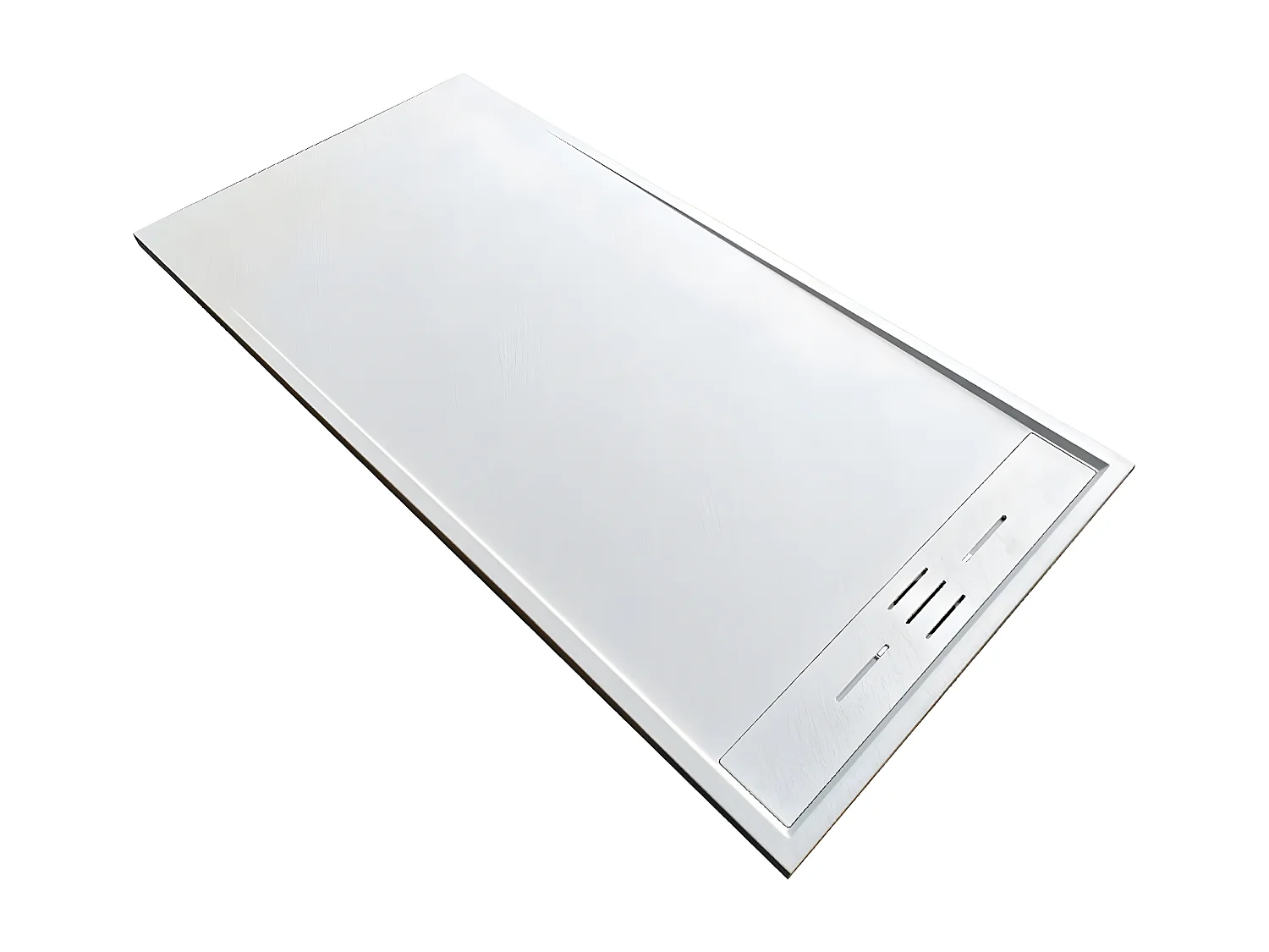 Receveur de douche 90 x 180 cm extra plat SALVI en SoliCast® surface ardoisée blanc