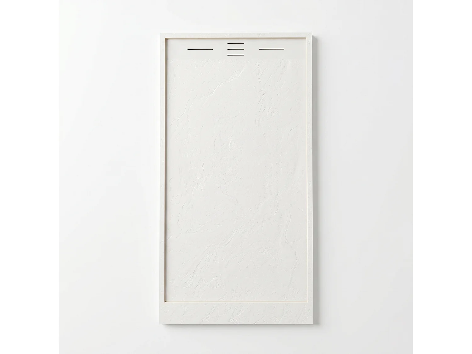 Receveur de douche 90 x 180 cm extra plat blanc SALVI en SoliCast® surface ardoisée