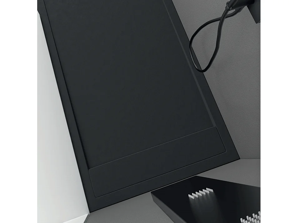Piatto doccia ultrasottile 90 x 180 cm QUERA in resina finitura ardesia cemento