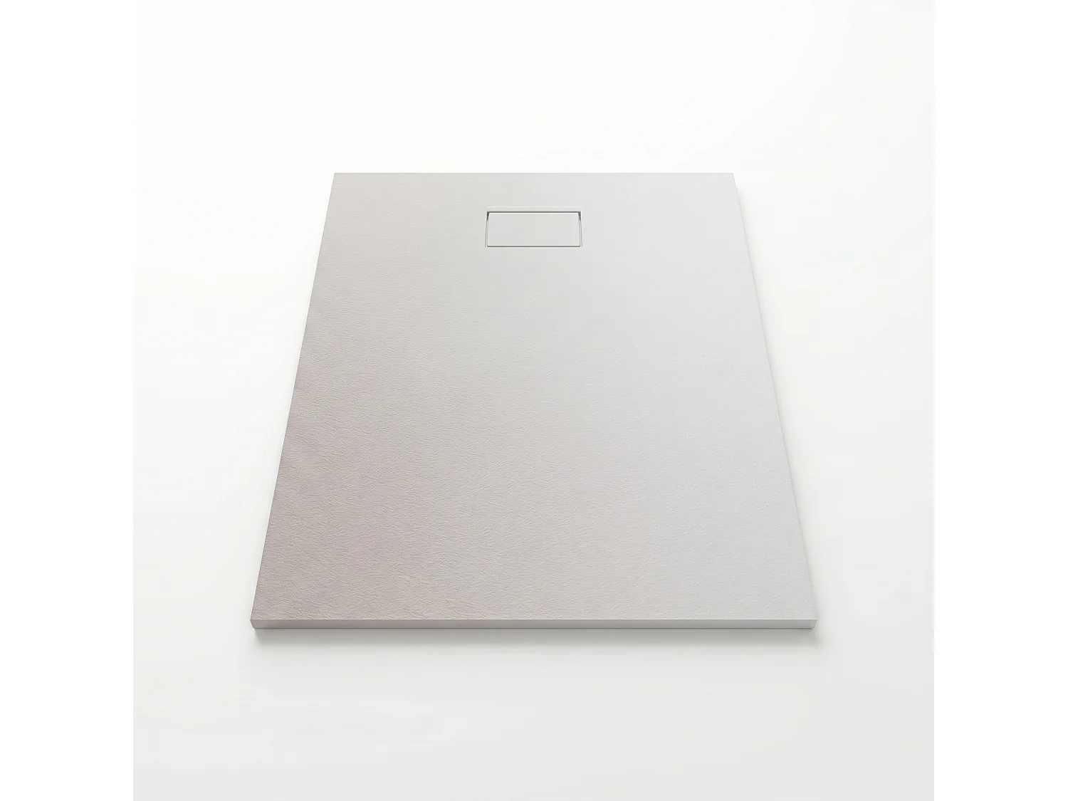 Receveur de douche 90 x 160 cm extra plat blanc PIATTO en SoliCast® surface ardoisée