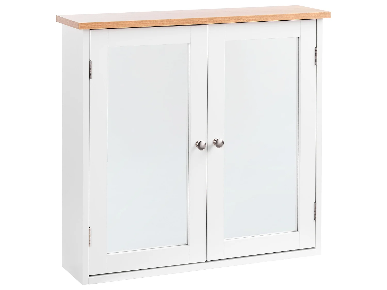 Bathroom Wall Mounted Mirror Cabinet ALAMOS 65 cm 60 cm White