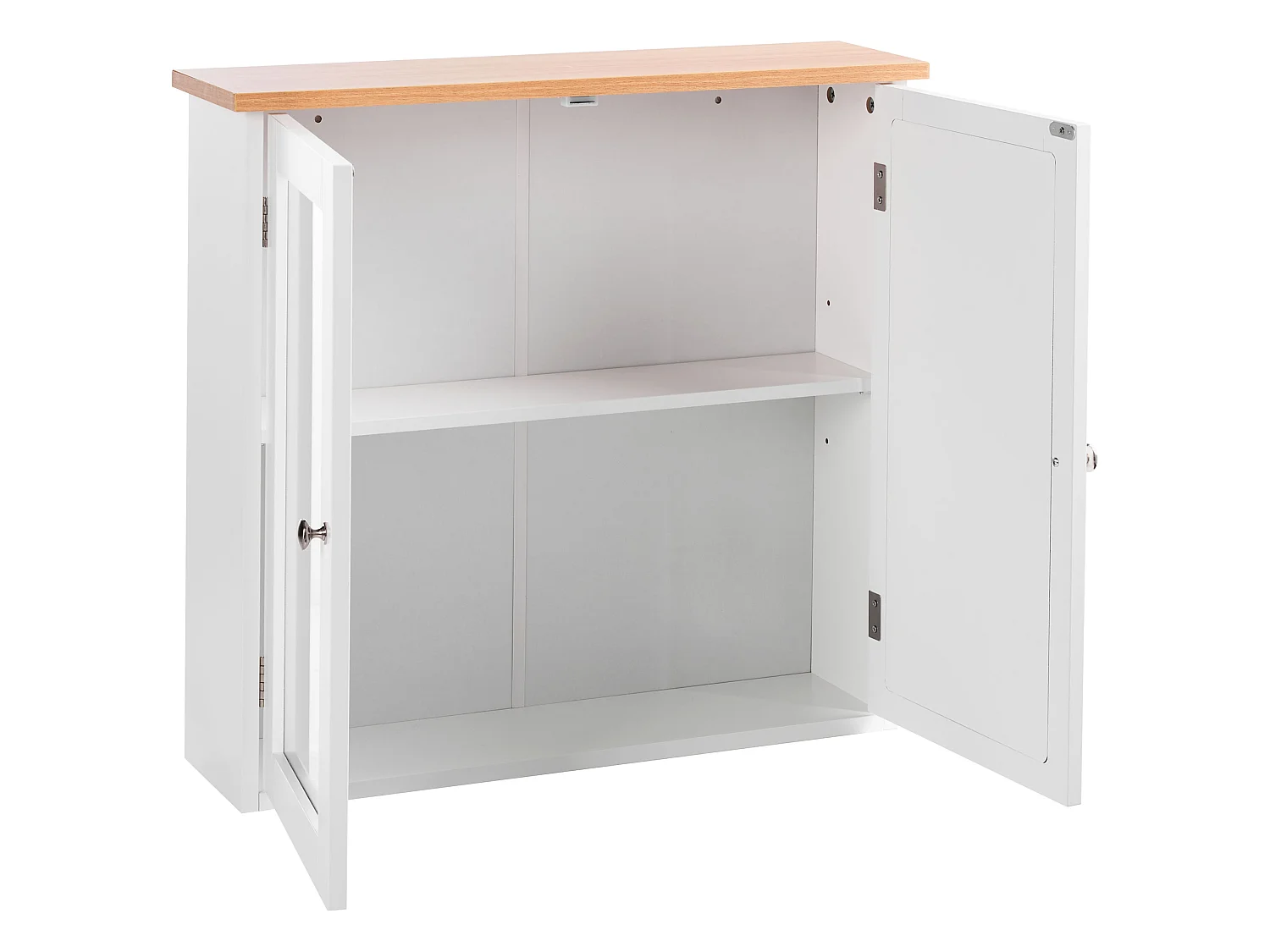 Bathroom Wall Mounted Mirror Cabinet ALAMOS 65 cm 60 cm White