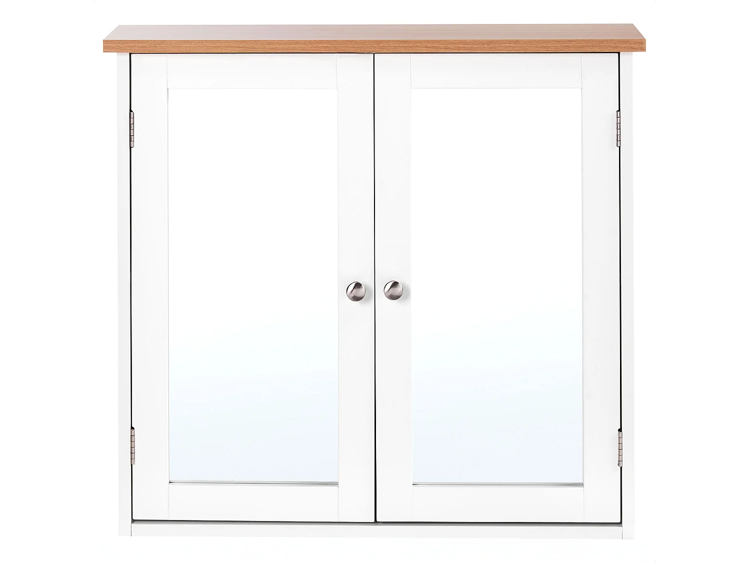 Bathroom Wall Mounted Mirror Cabinet ALAMOS 65 cm 60 cm White