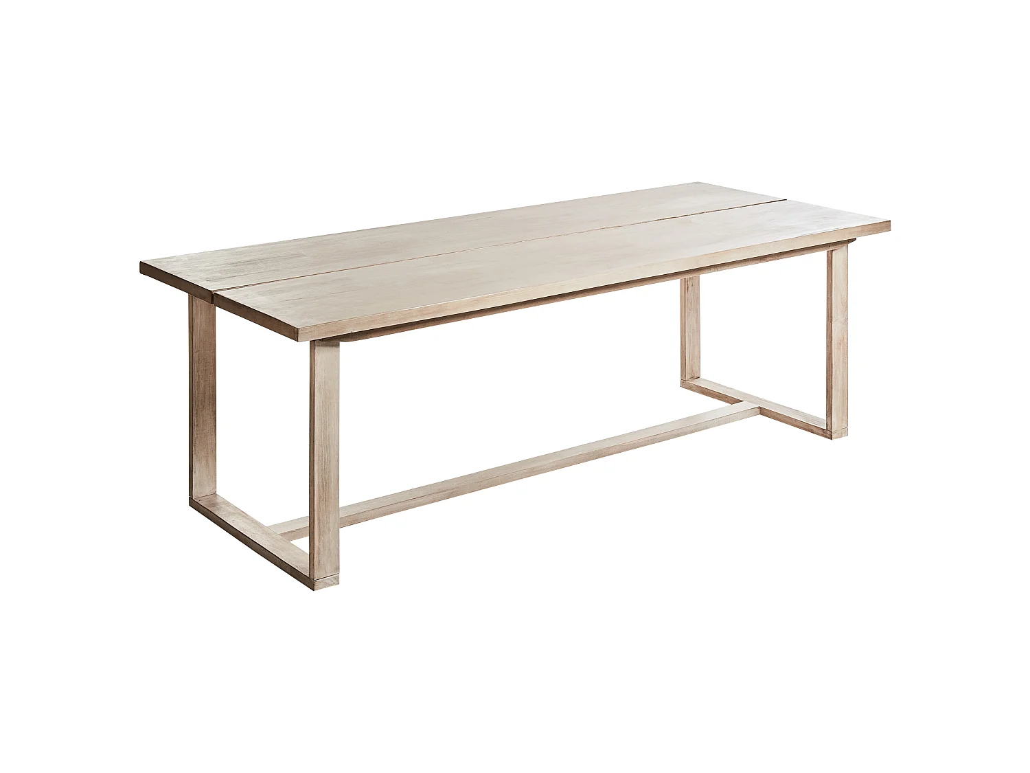Gartenmöbel Set 6-Sitzer AZZANELLO Akazienholz Cremeweiss