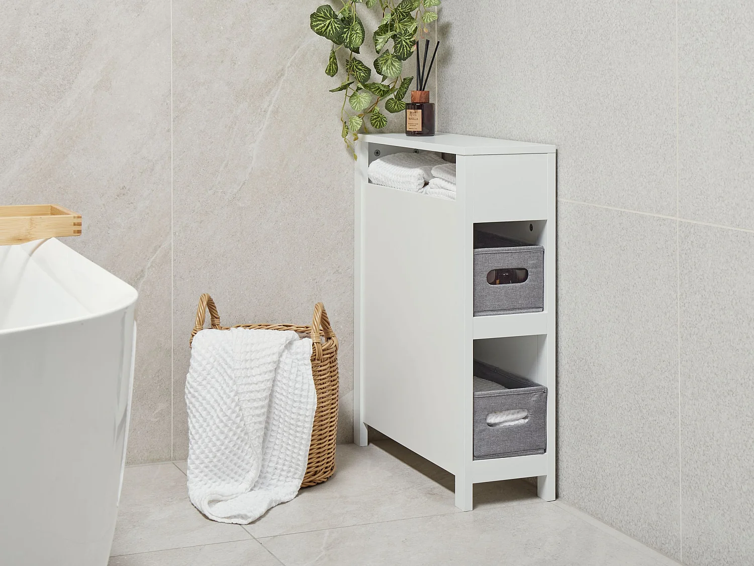 Badkamermeubel CACHI 20 cm Wit