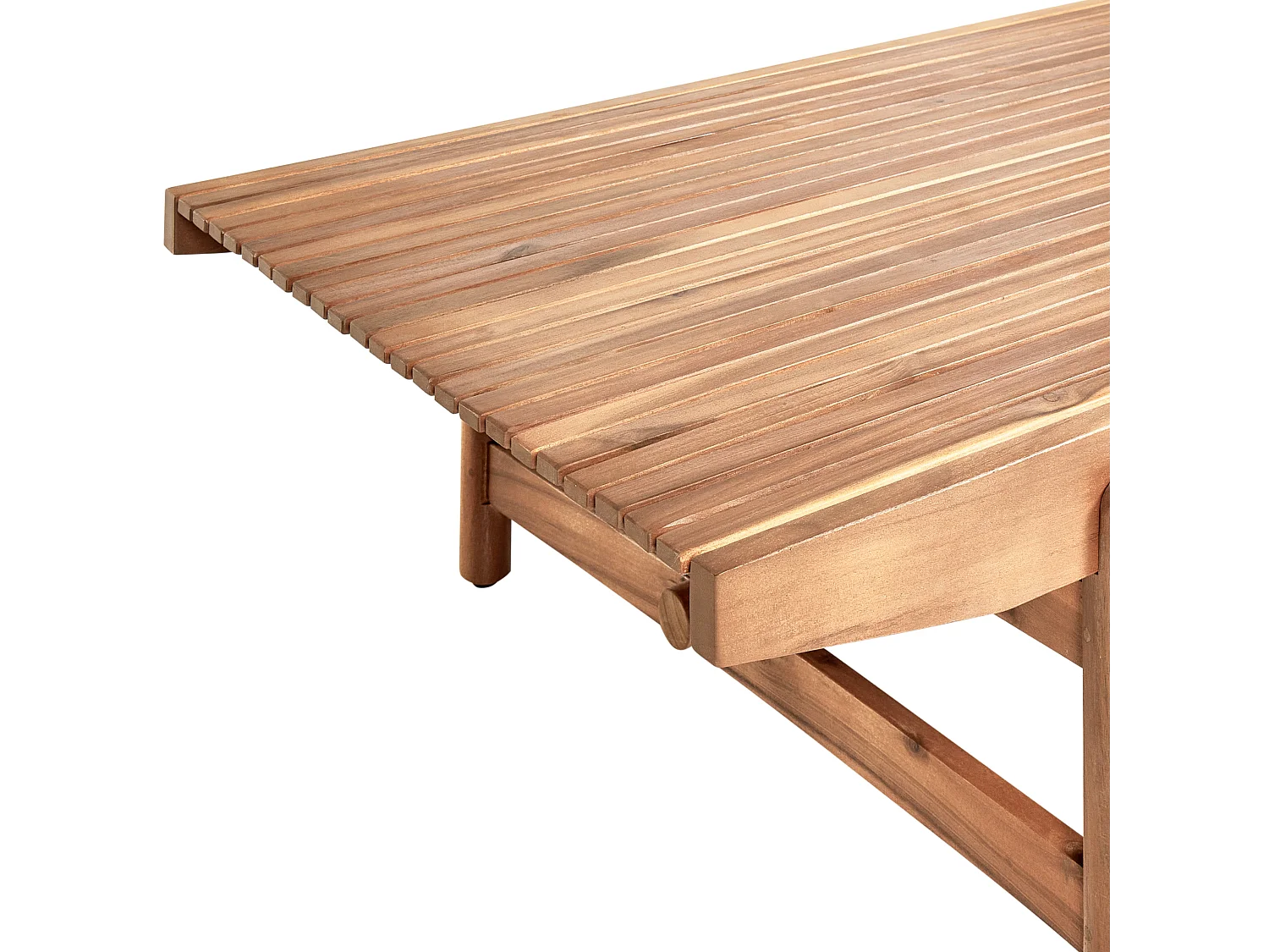 Stolik kawowy ogrodowy GIAVENO 145 cm 79 cm Drewno akacjowe Brązowy