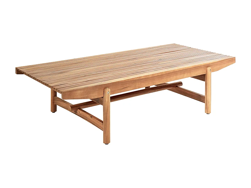 Table basse de jardin GIAVENO 145 cm 79 cm Acacia Marron