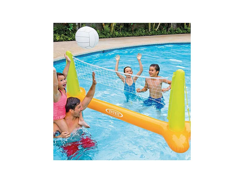 Pływająca gra w siatkówkę do basenu Intex z dmuchaną siatką i piłką - 239 x 64 x 91 cm