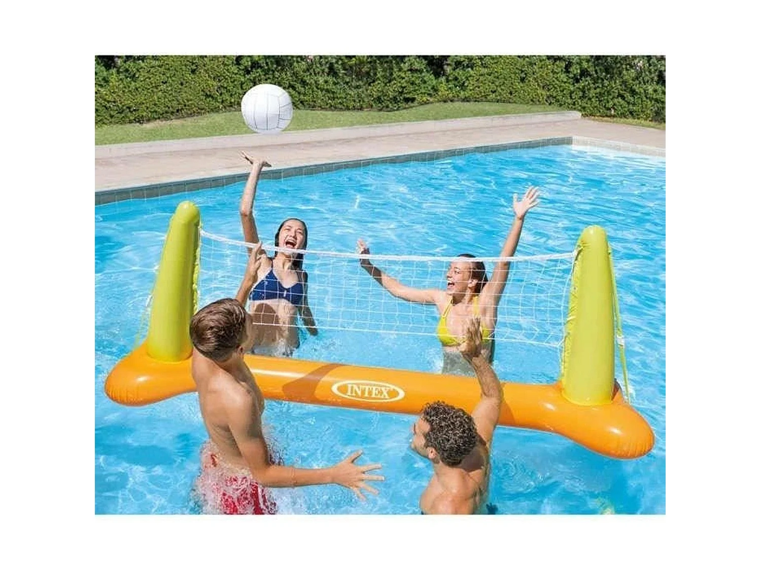 Pływająca gra w siatkówkę do basenu Intex z dmuchaną siatką i piłką - 239 x 64 x 91 cm