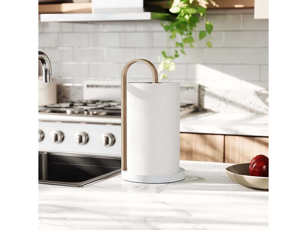 Support essuie-tout en bois et métal Bellwood