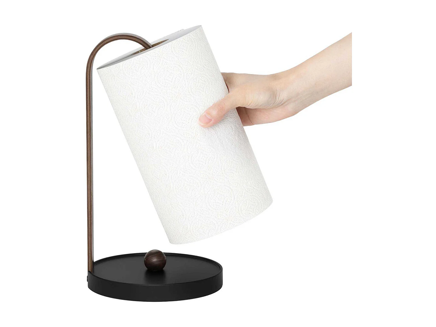 Support essuie-tout en bois et métal Bellwood