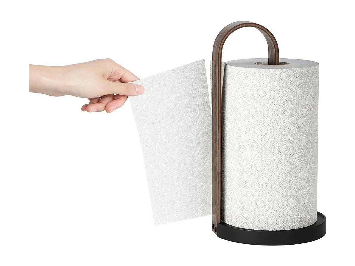 Support essuie-tout en bois et métal Bellwood