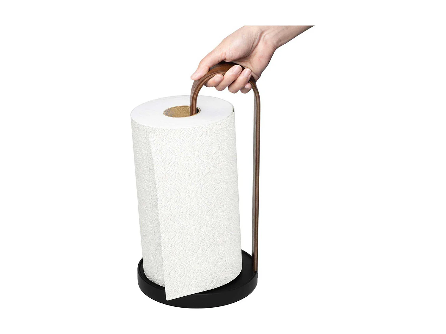 Support essuie-tout en bois et métal Bellwood