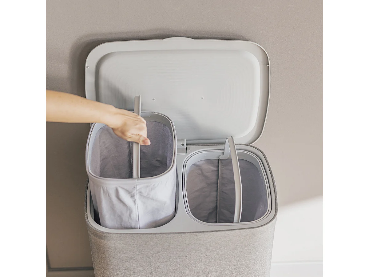 Panier à linge SVEN Gris Tissu 50L