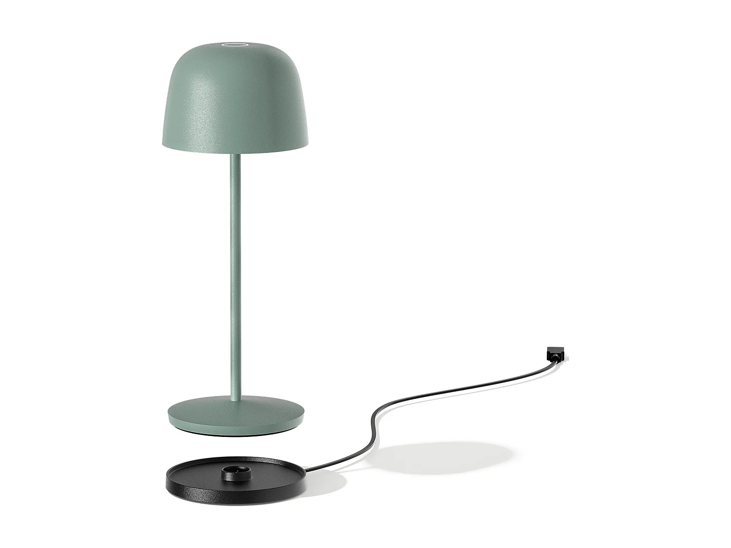 Lampe de table sans fil SOPHIA Vert olive Aluminium H28cm