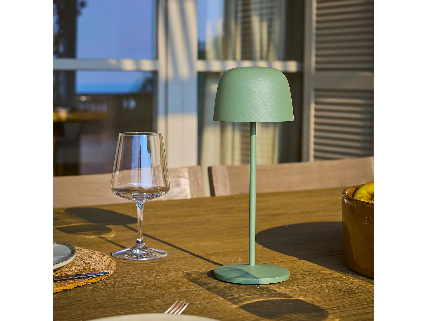 Lampe de table sans fil SOPHIA Vert H28cm