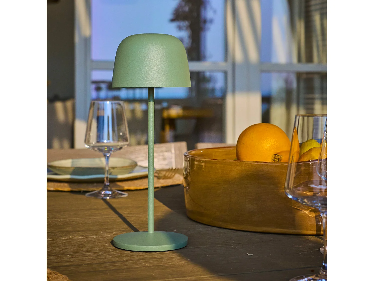 Lampe de table sans fil SOPHIA Vert H28cm