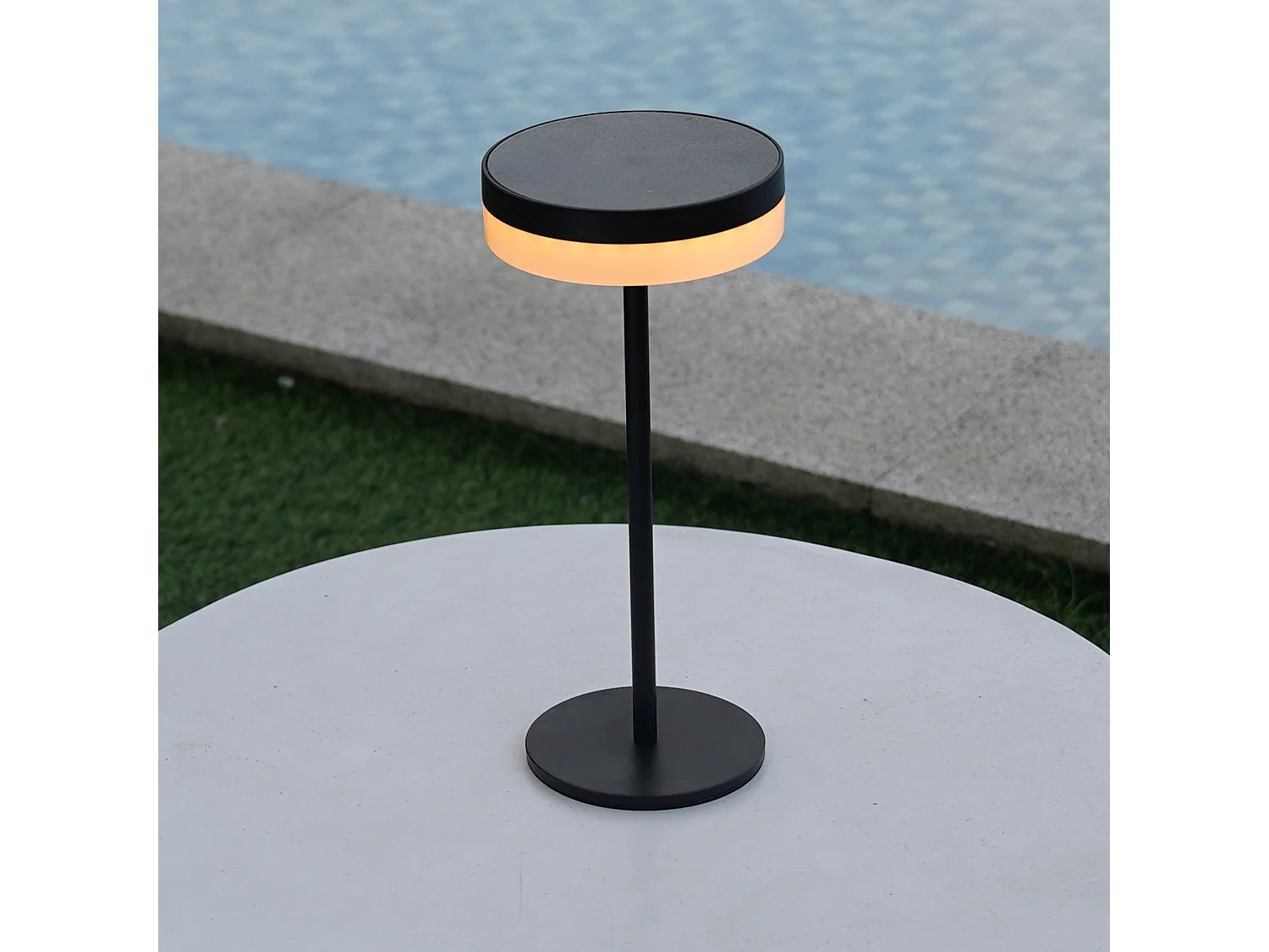 Lampe de table solaire VIVIA Noir Aluminium