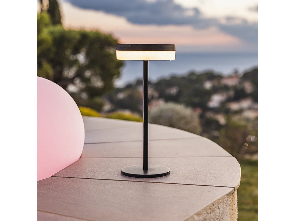 Lampe de table solaire VIVIA Noir Aluminium
