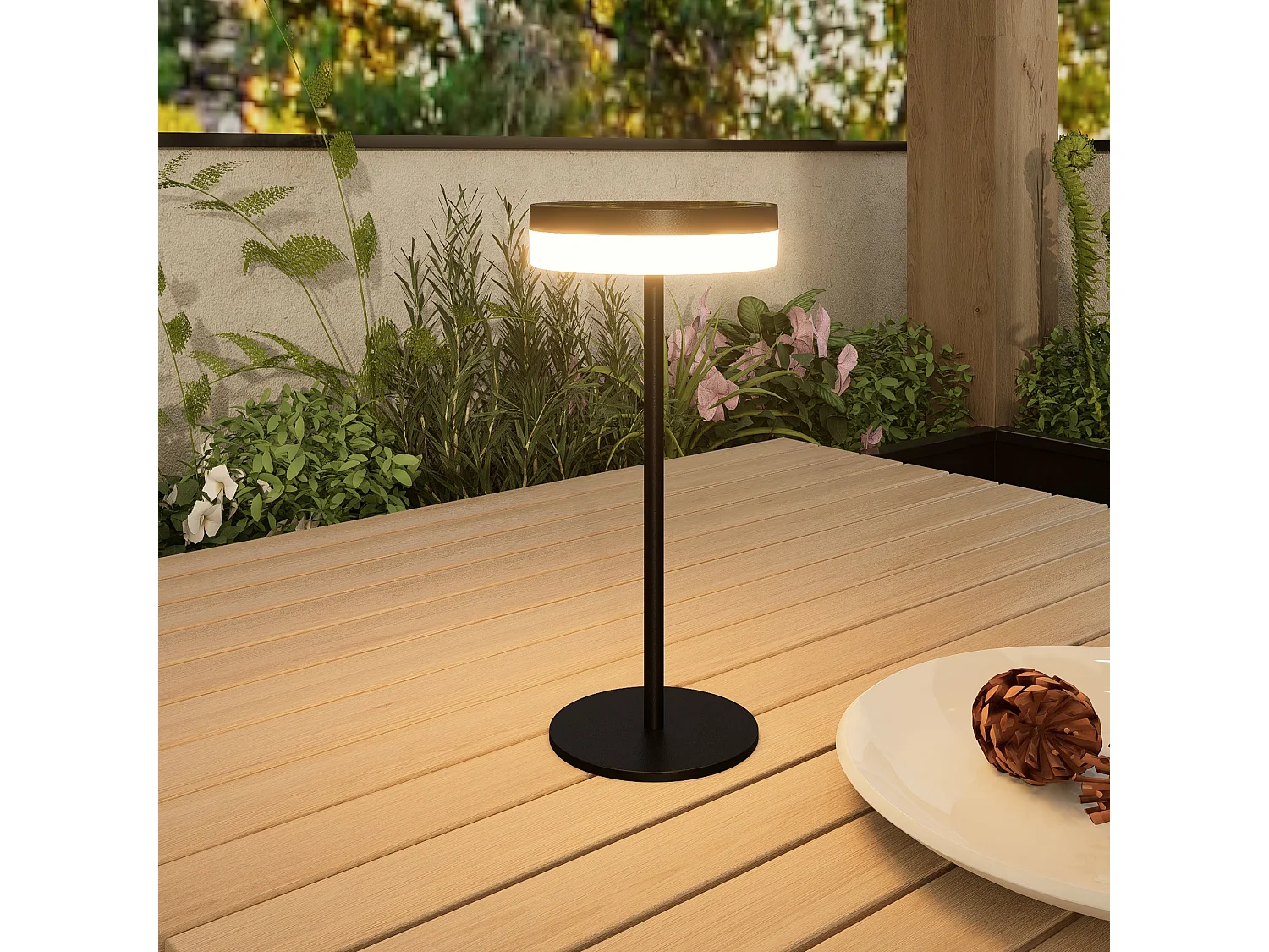 Lampe de table solaire VIVIA Noir Aluminium