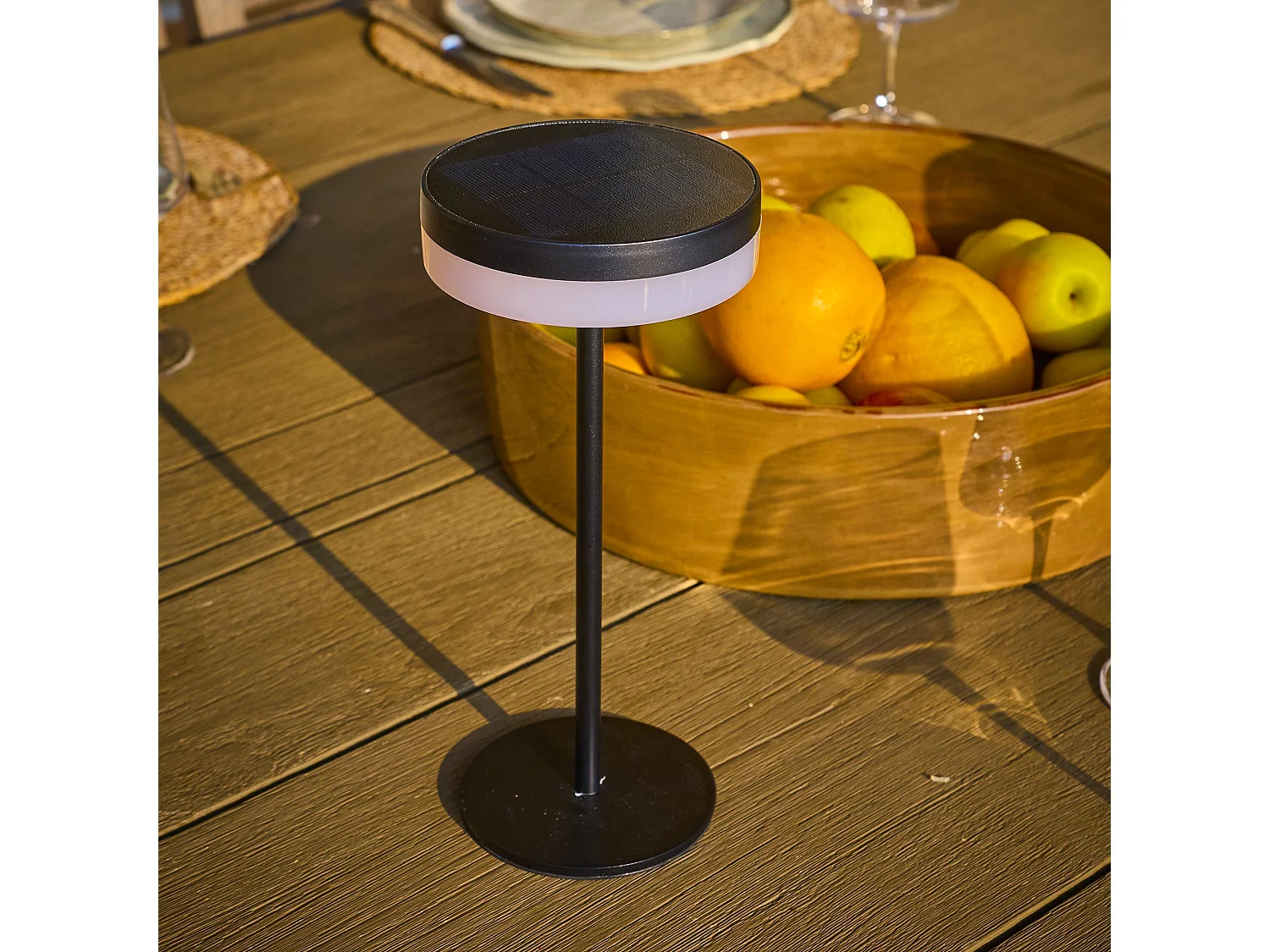 Lampe de table solaire VIVIA MINI SOLAR Noir H27cm