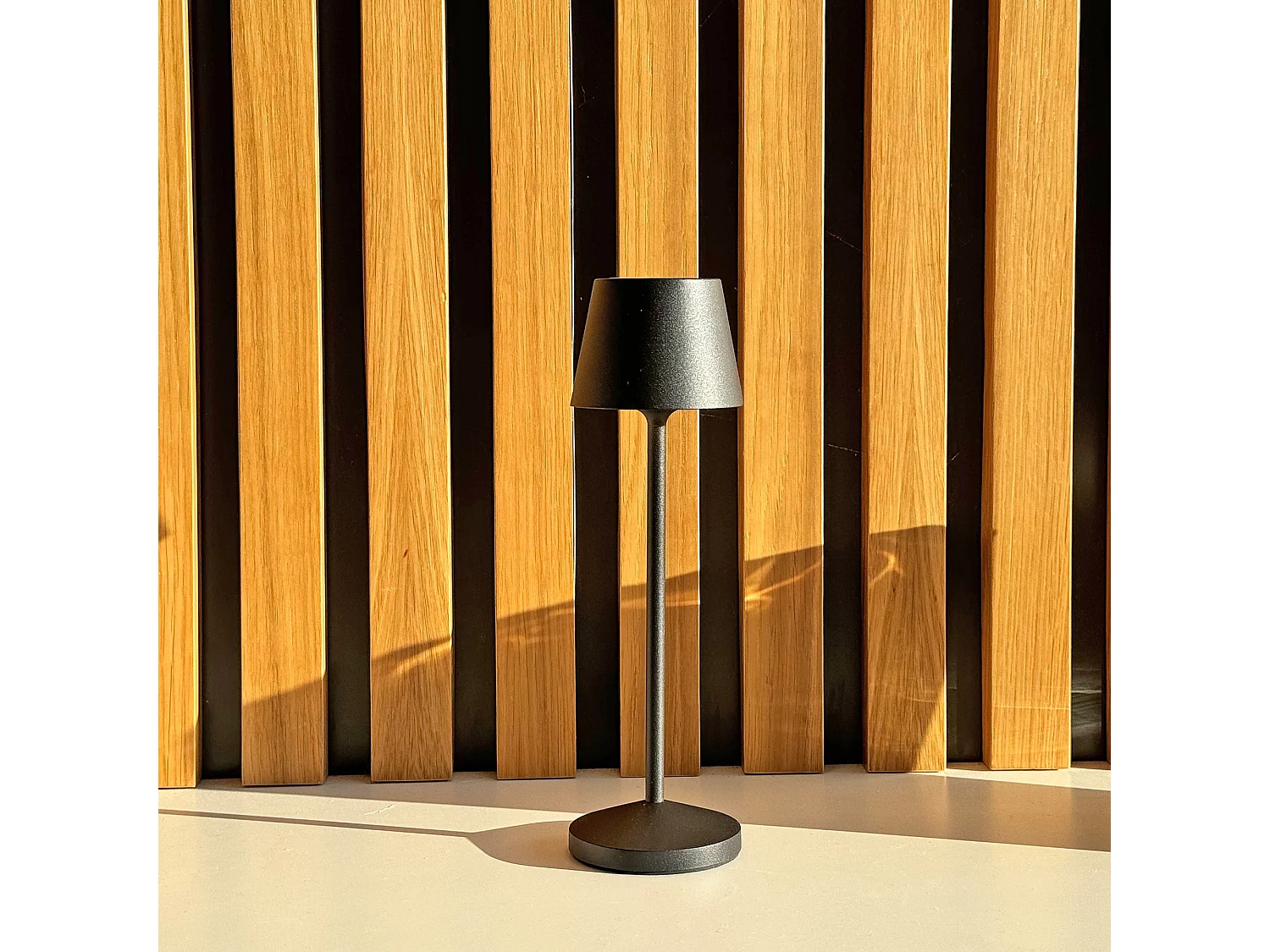 9 lampes avec plateau de chargement EMILY Noir Aluminium H25CM