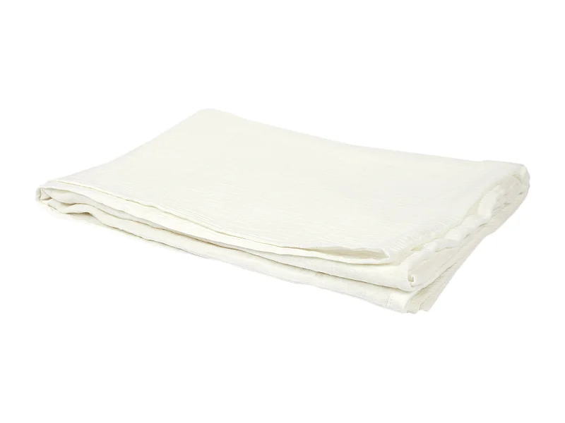 Plaid Gaze De Coton Blanc Craie 120x150cm Blanc