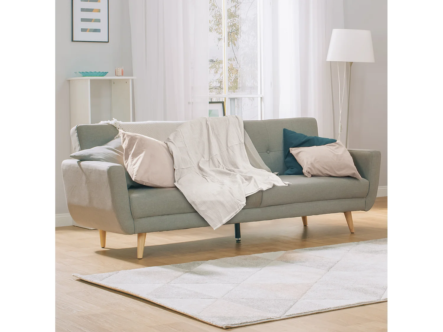 Plaid Gaze De Coton Blanc Craie 120x150cm Blanc