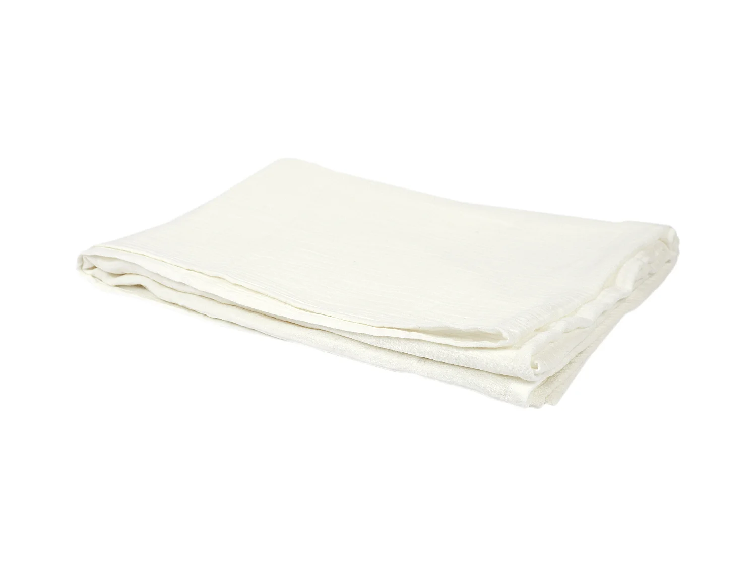Plaid Gaze De Coton Blanc Craie 120x150cm Blanc