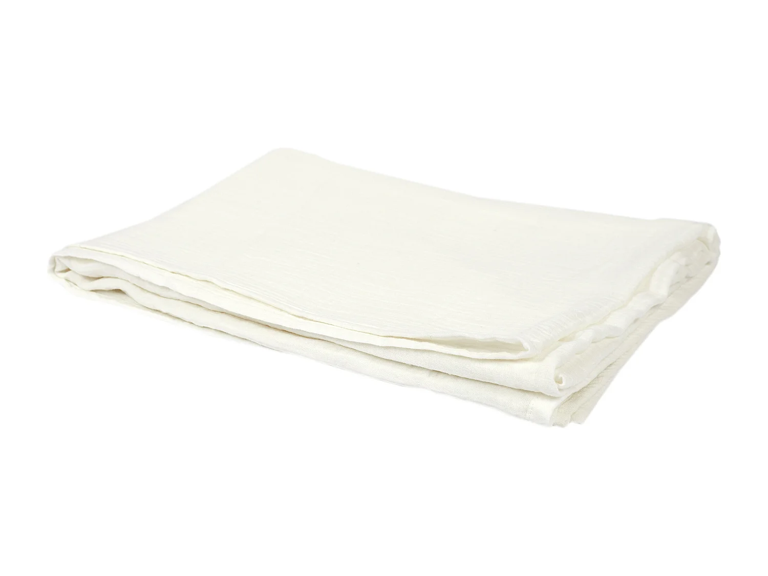 Plaid Gaze De Coton Blanc Craie 120x150cm Blanc