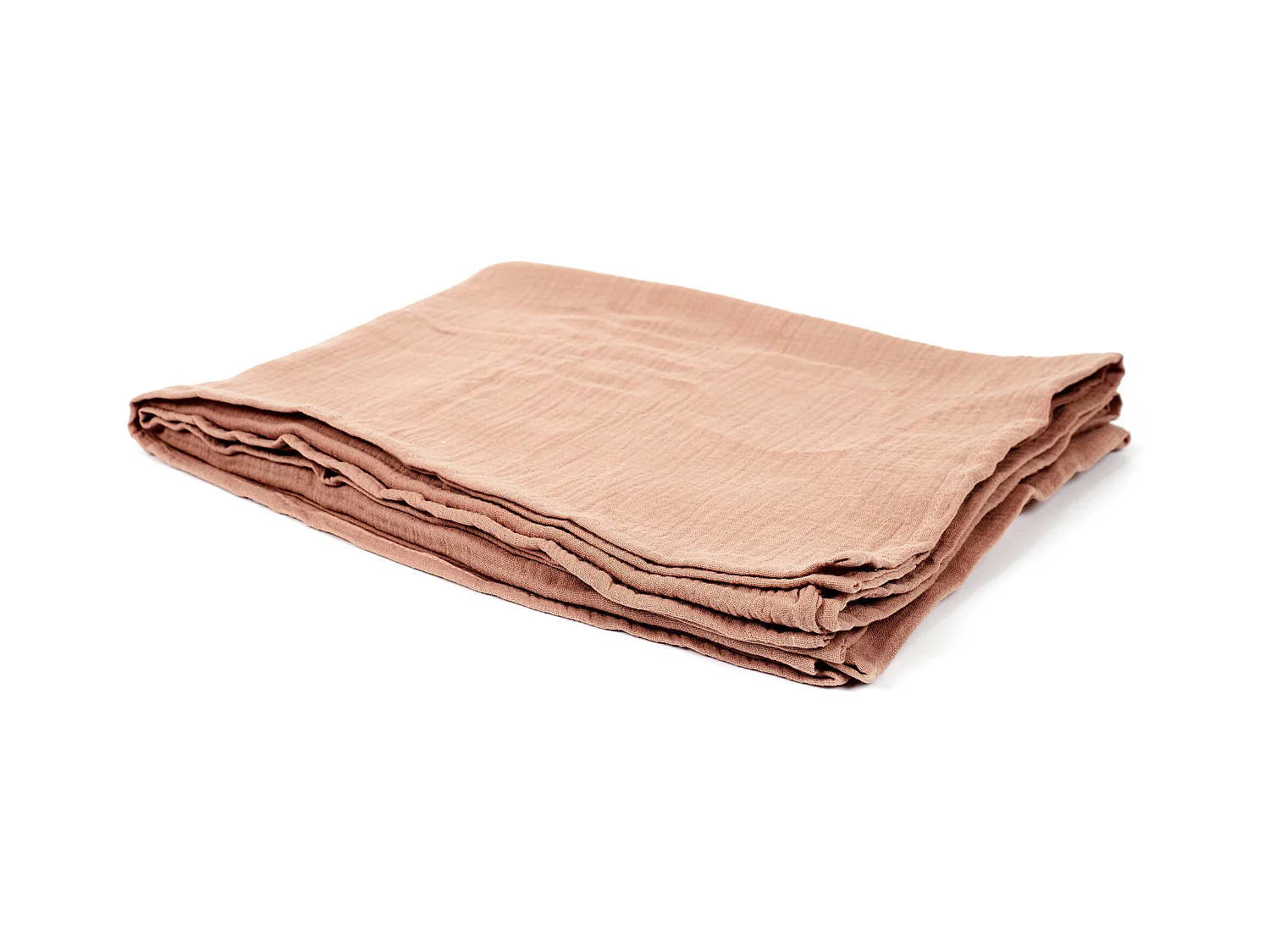 Plaid Gaze De Coton Rose Litchi 120x150cm Rose