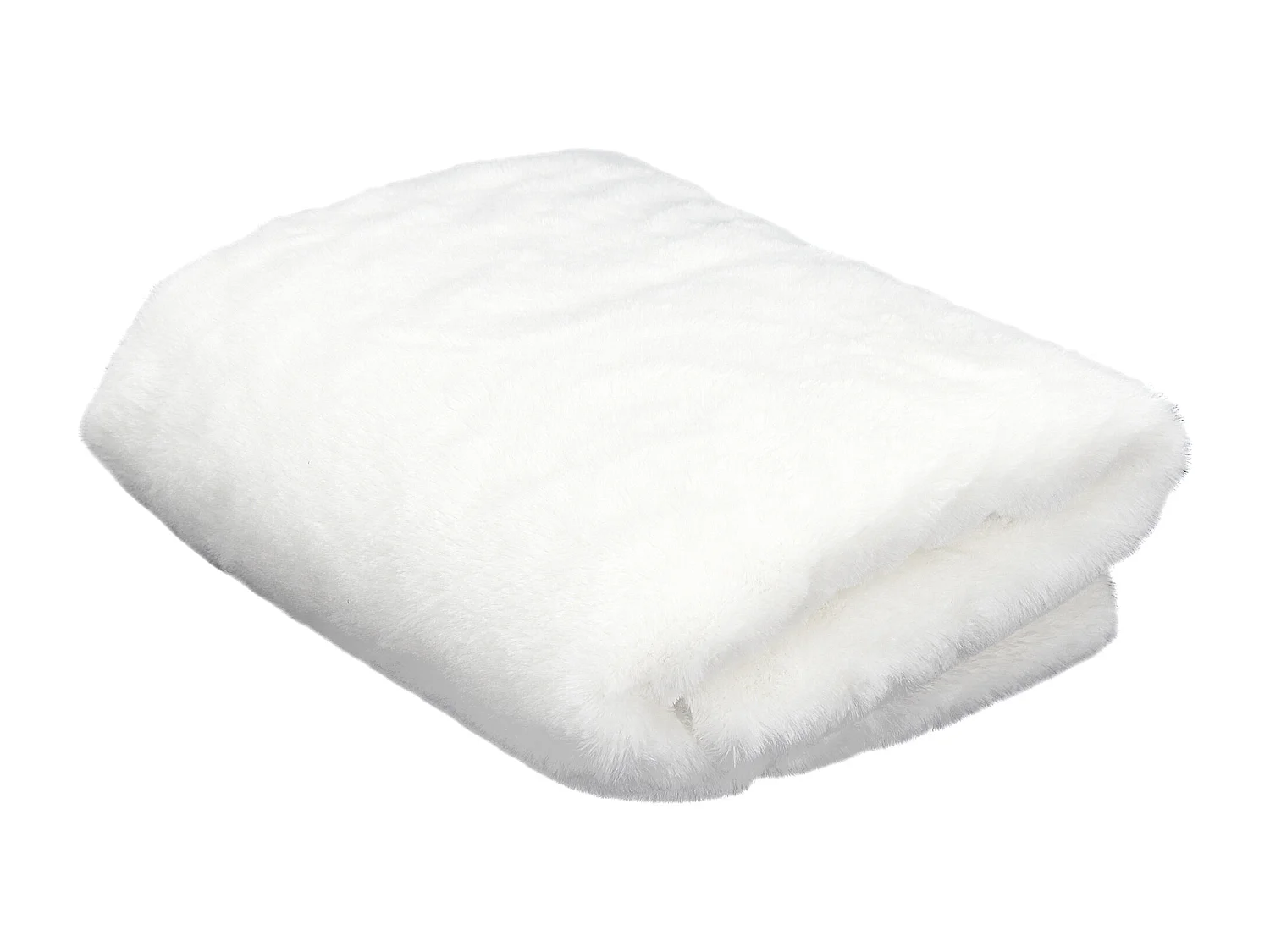 Plaid Imit Fourrure Opulence Ecru 120x150cm Blanc