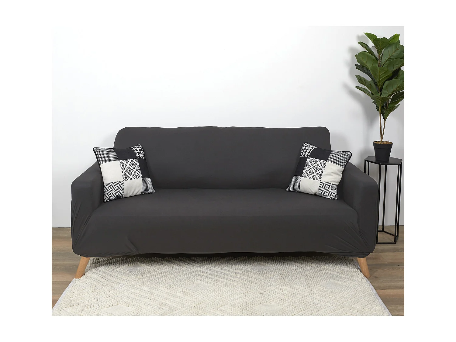 Housse Extensible Canape Trois Places Gris