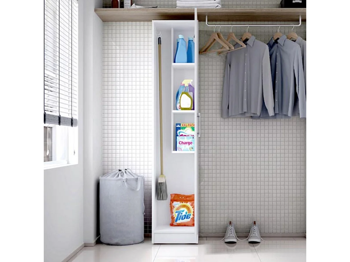 Armario Hogar 1 Puerta - 170X35X32 Blanco