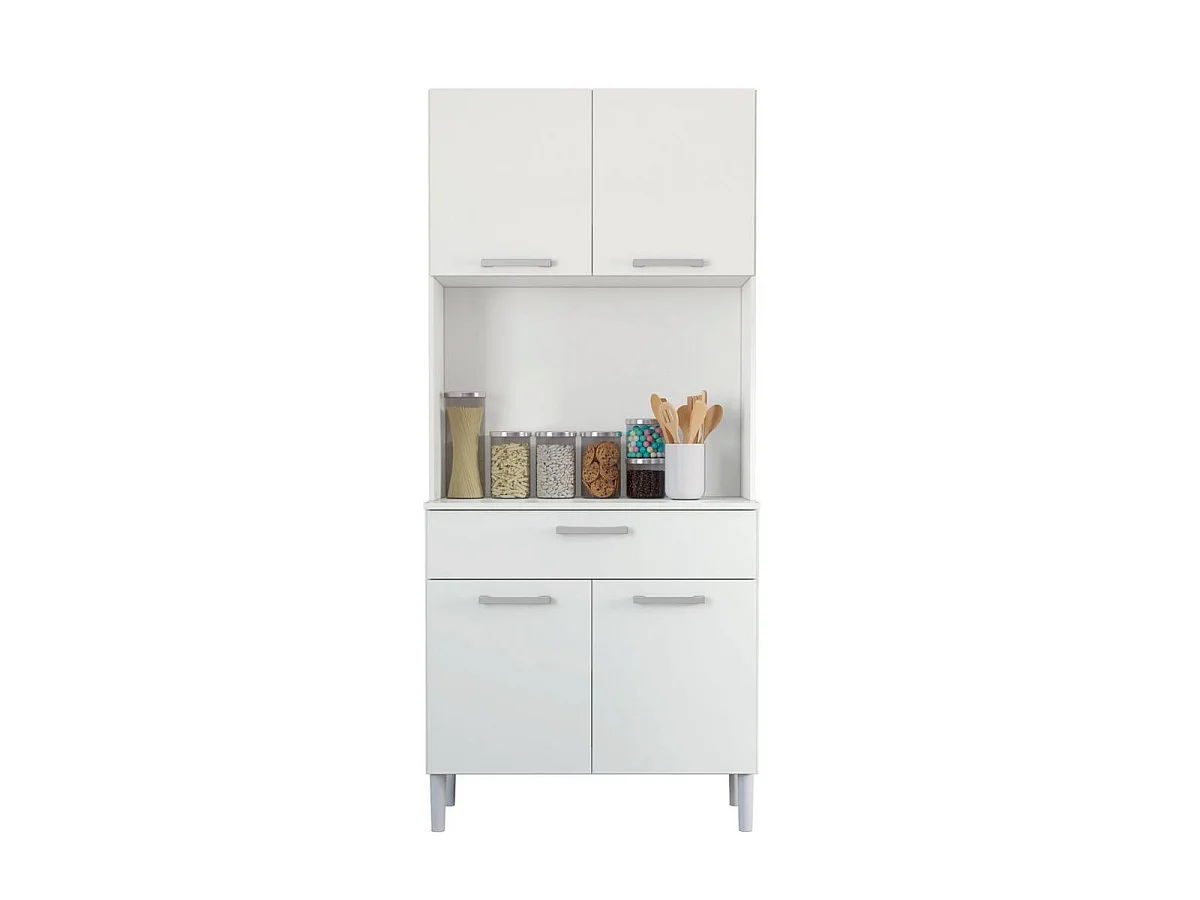 Armario Hogar 4 Puertas 1 Cajón 1H - 180X80X36 Blanco