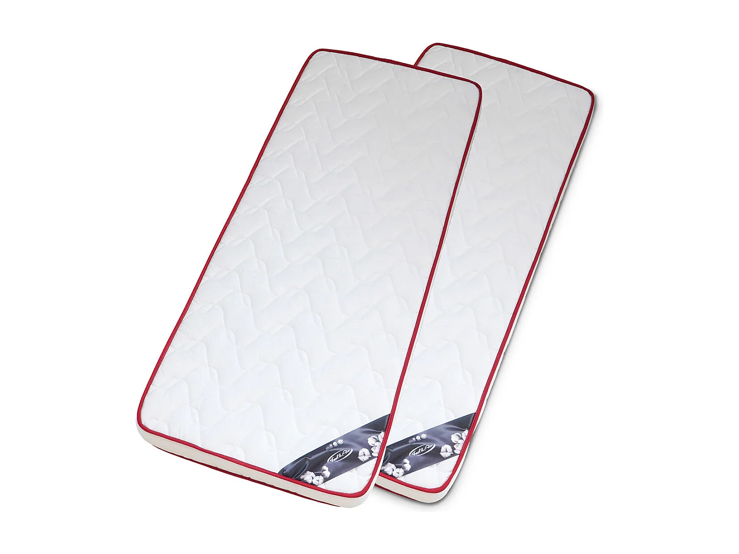 Pack lit superposé séparable avec 2 matelas 80x190 cm bois massif miel AARON