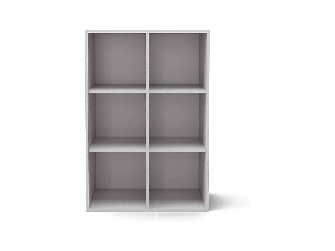Meuble de rangement 6 cases  panneaux de fibres blanc KENAN